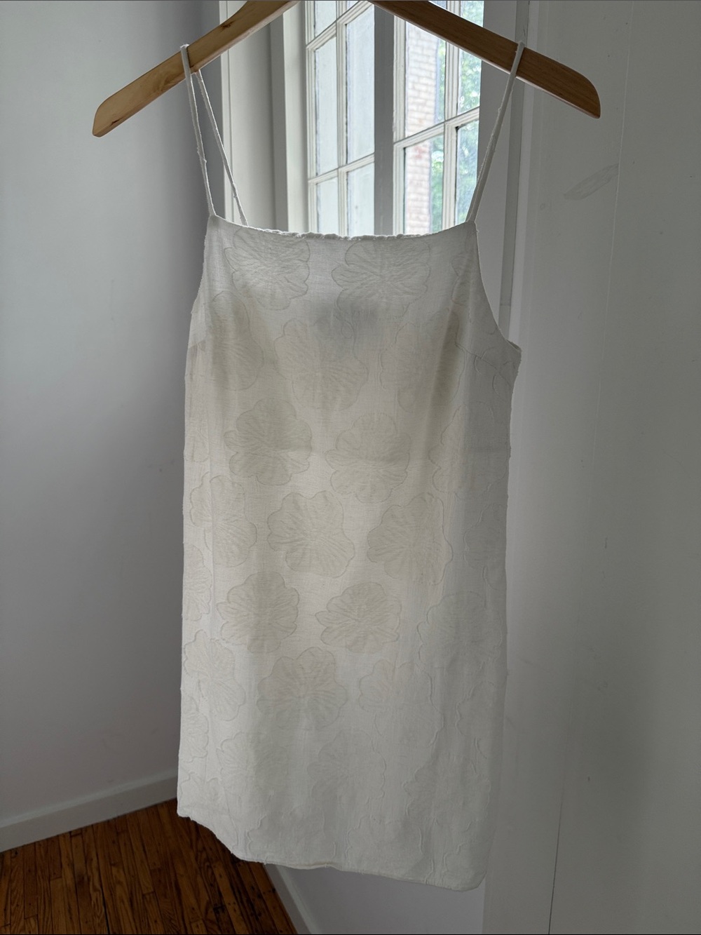 Topshop White Floral Mini Slip Dress